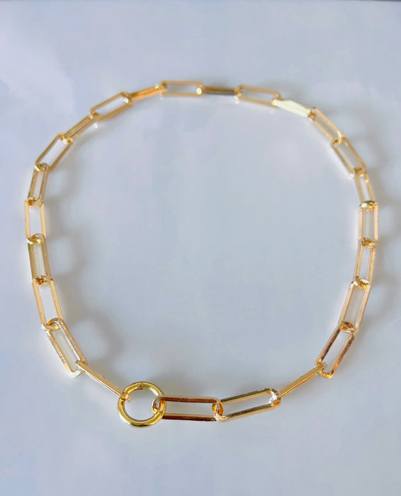 14k Gold-Filled Paperclip Chain Choker