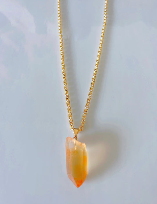 Tangerine Quartz Necklace